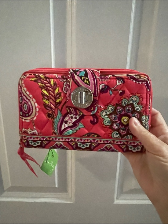 Vera Bradley Handbags - Vera Bradley Pink Quilted Floral Paisley Wallet